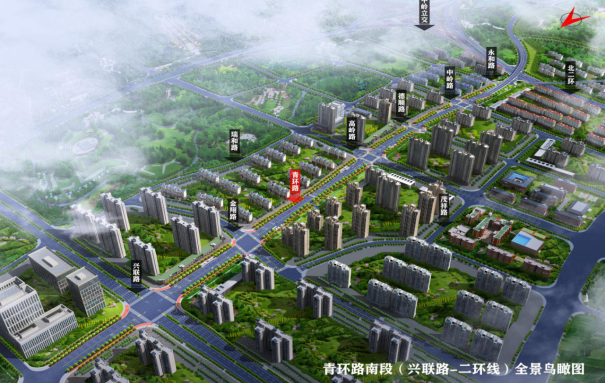 長沙開福區(qū)青環(huán)路（興聯路—二環(huán)線）道路工程設計